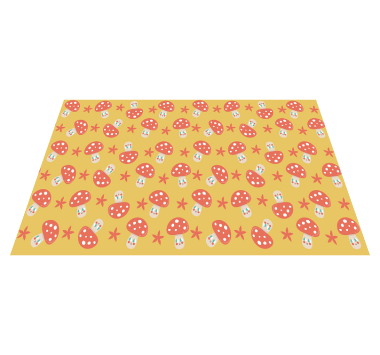 Children placemats playful mushroom design - TenStickers