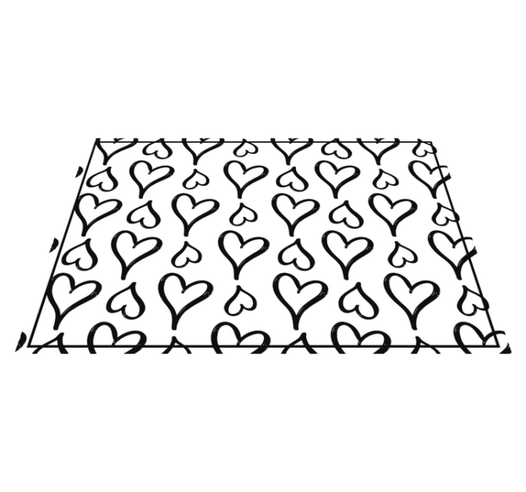 Children placemats hearts pattern fun - TenStickers