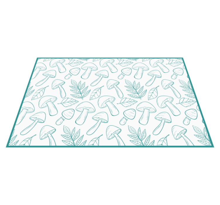 Textured placemats mushroom leaf design - TenStickers