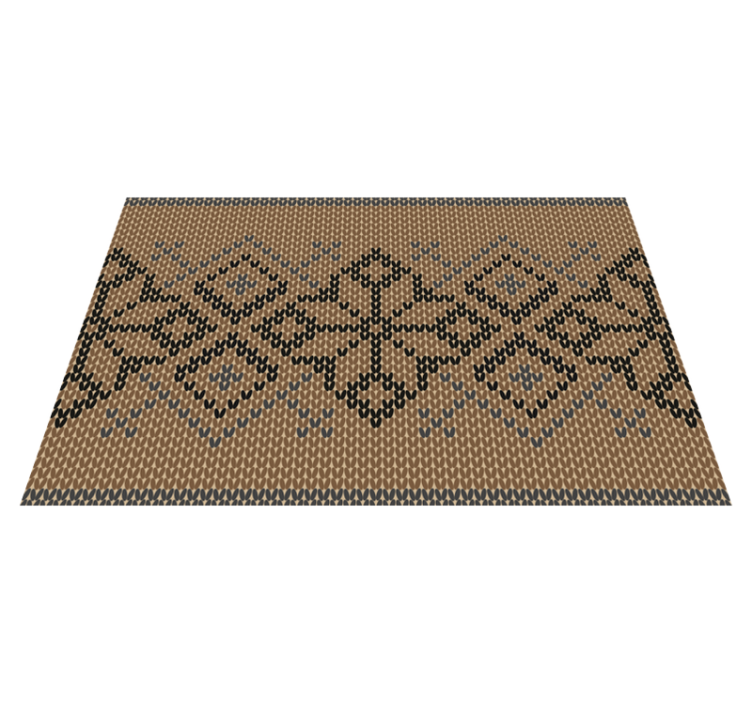 Textured placemats with geometric contrast pattern - TenStickers