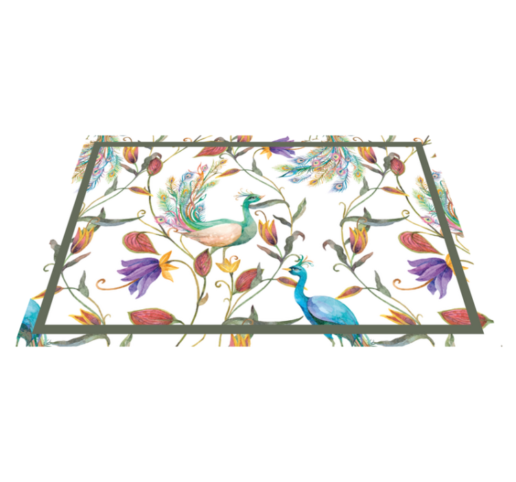 Garden flowers  little bird elegant placemats - TenStickers