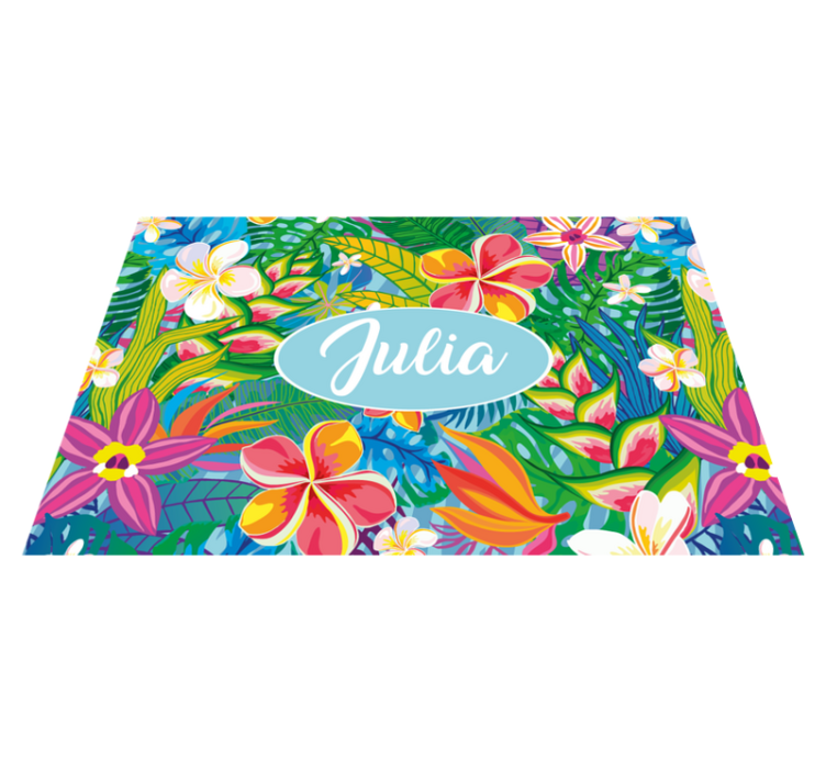 Tropical floral personalisable placemats - TenStickers