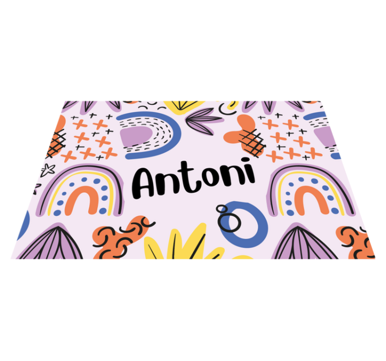 Colourful rainbows Personalised placemats - TenStickers