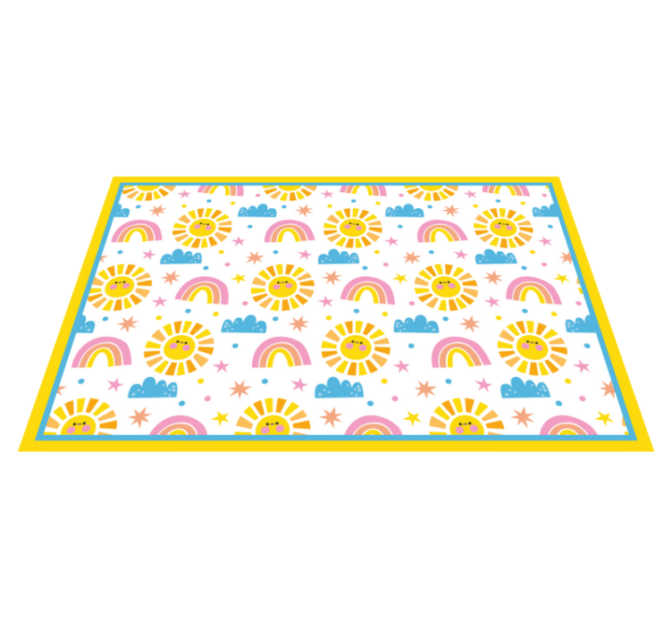 Children placemats sunny rainbow design - TenStickers