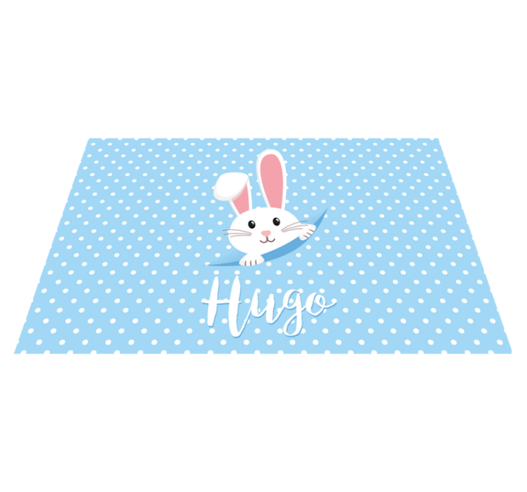 Children placemats cute bunny illustration - TenStickers