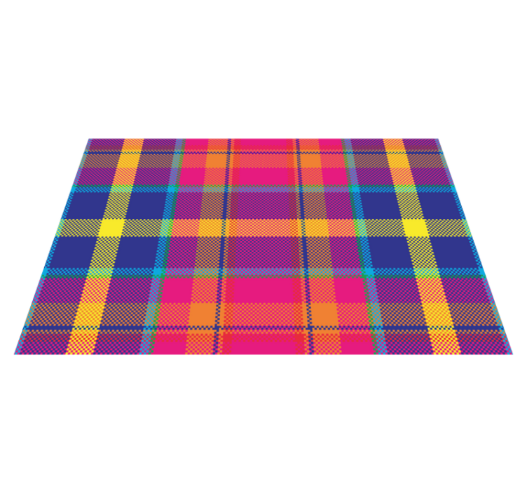 Textured placemats in colorful plaid design - TenStickers