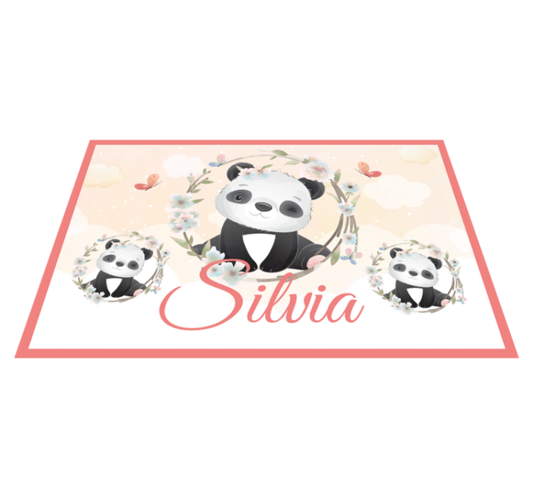 Children placemats charming panda design - TenStickers