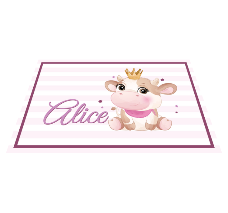 Children placemats cute cow character - TenStickers