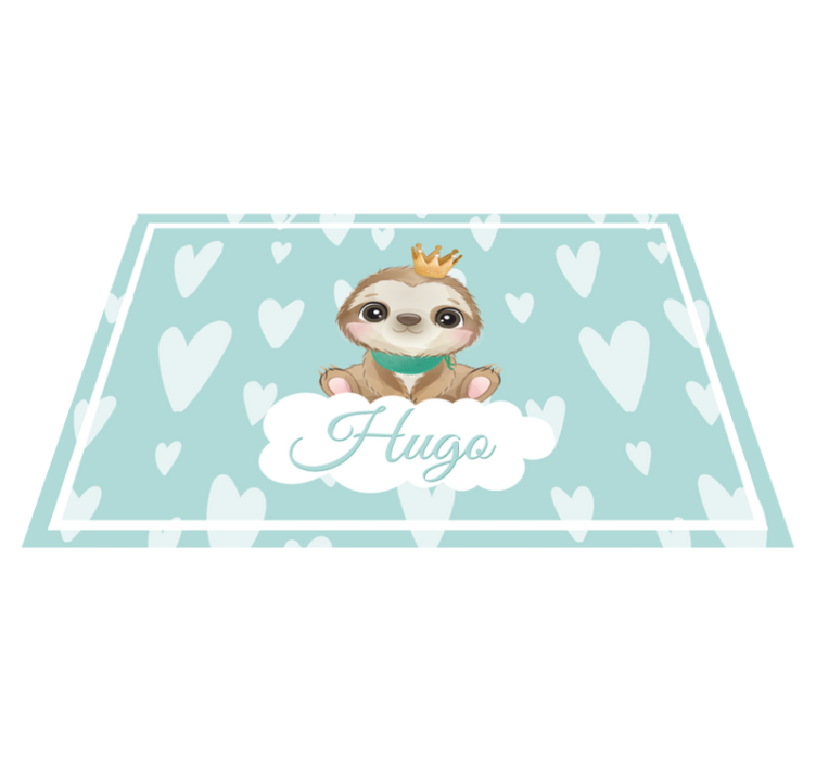 Children placemats cute sloth illustration - TenStickers