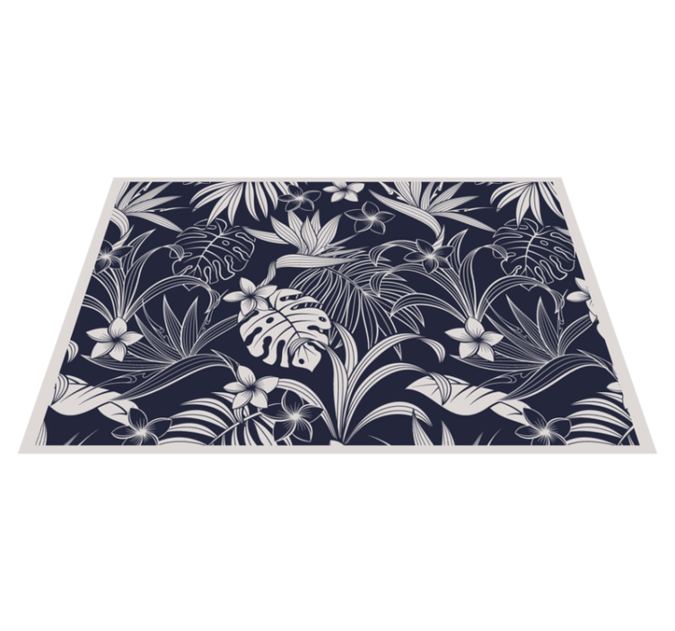 Elegant placemats tropical floral design - TenStickers