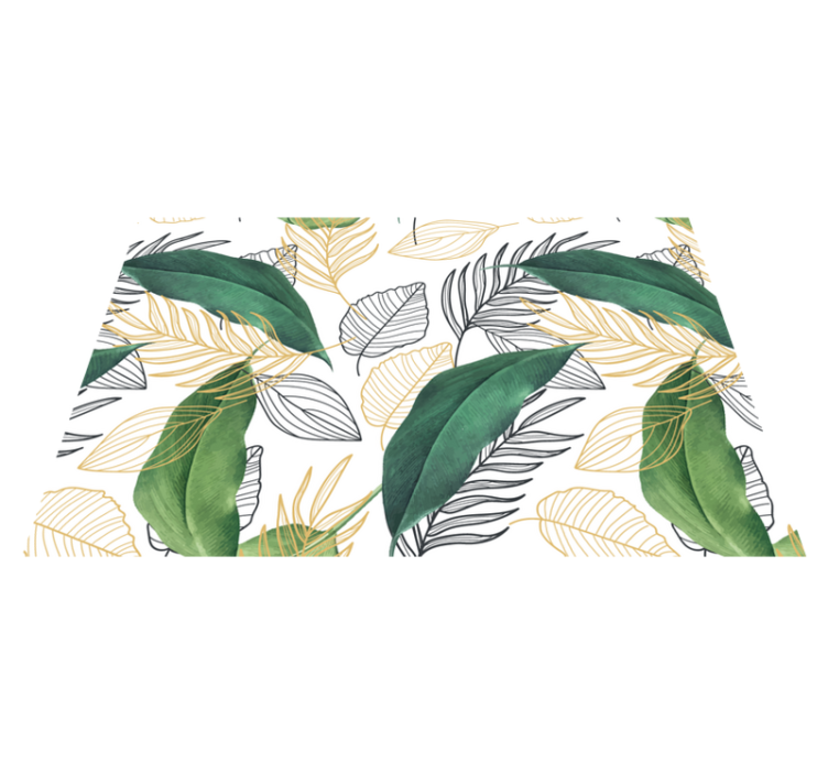 Green and gold leaves original placemats - TenStickers