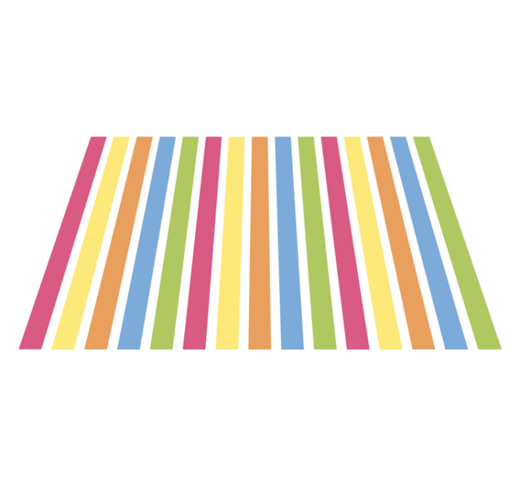 Horizontal multicolor striped modern placemats - TenStickers