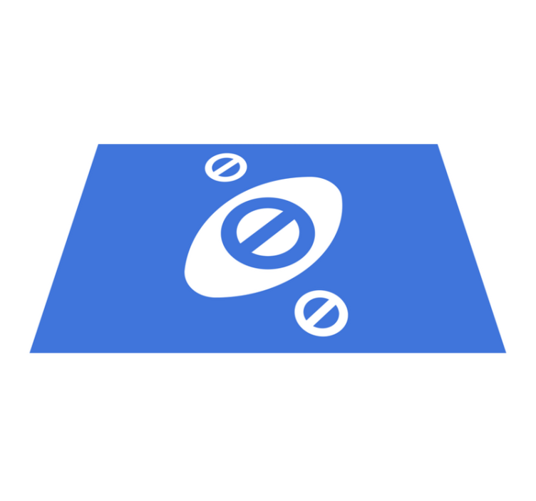 Modern placemats minimalist blue accent - TenStickers