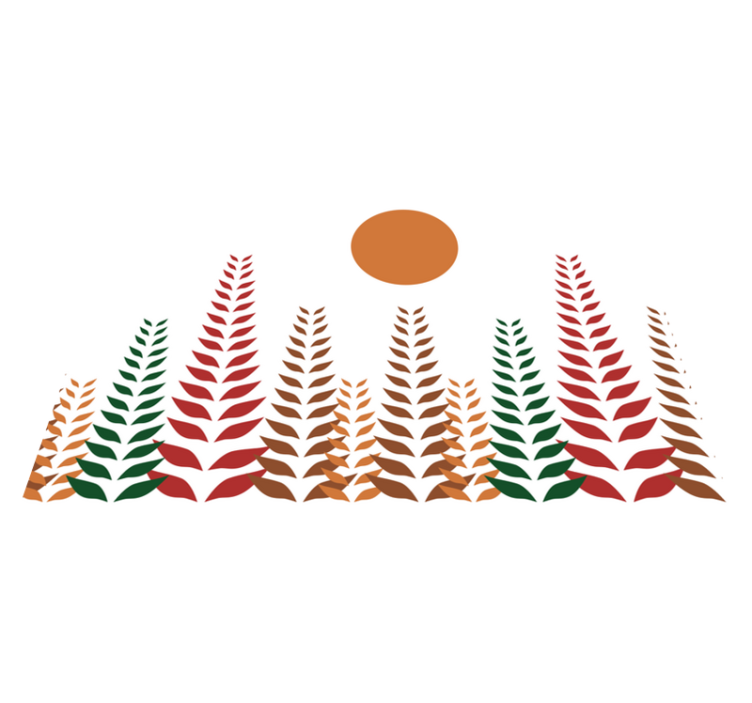 Modern placemats with elegant leaf design - TenStickers