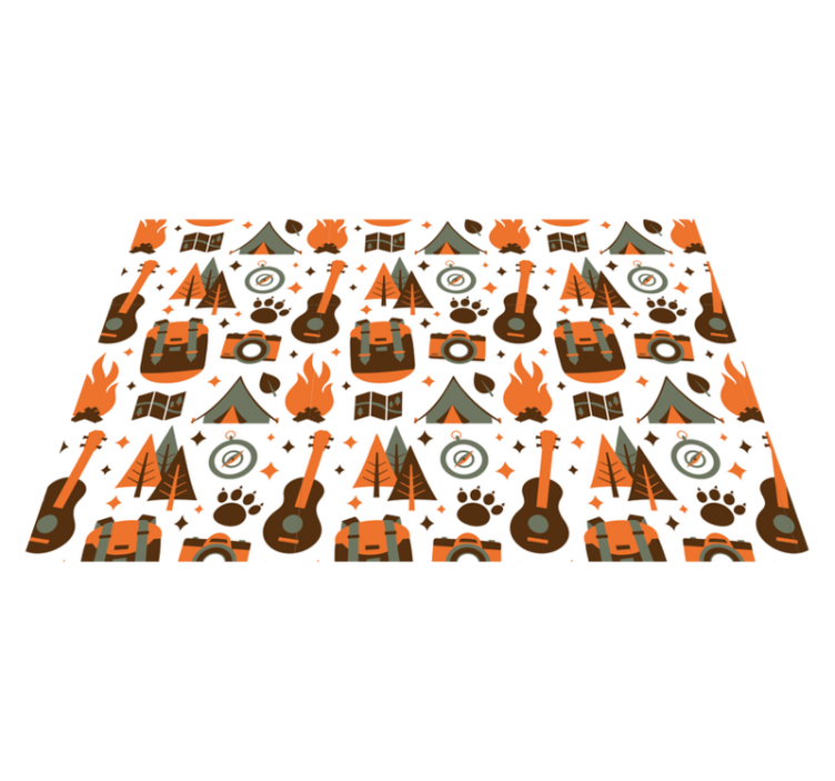 Children placemats camping adventure theme - TenStickers