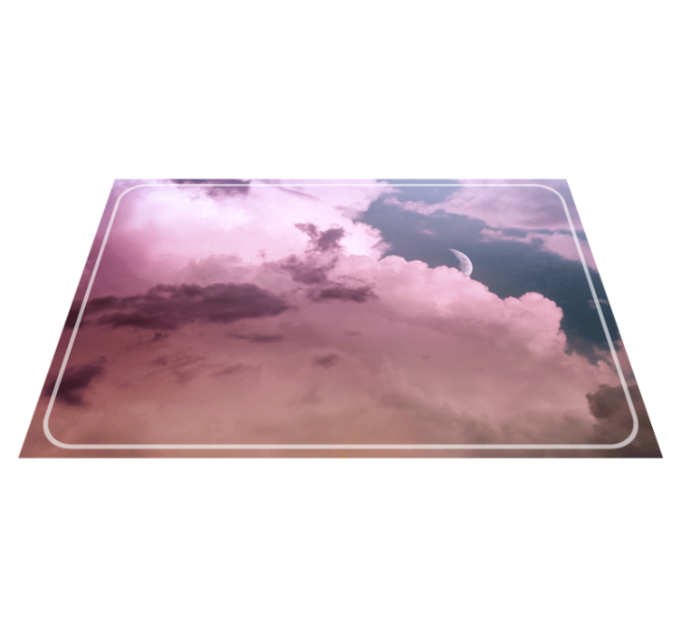 Modern placemats cloudy sky moon design - TenStickers