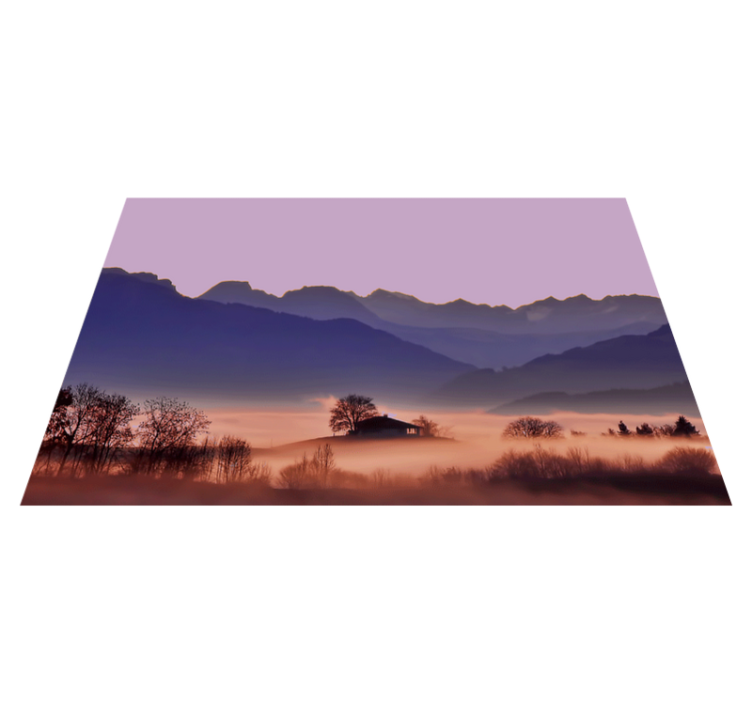 Modern placemats serene mountain landscape - TenStickers
