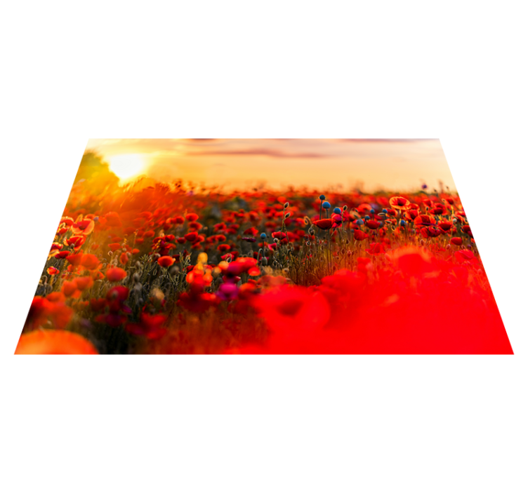 Textured placemats poppy field serenity - TenStickers