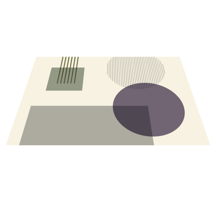 Soft geometric forms modern placemats - TenStickers