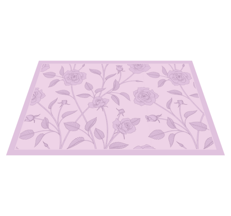 Textured placemats elegant rose design - TenStickers