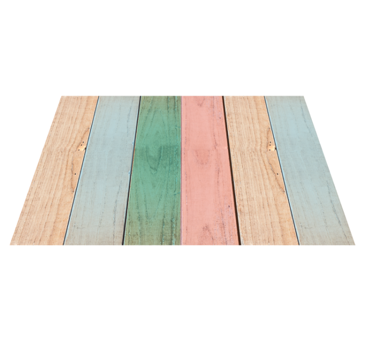 Wooden textured colourful planks  placemats - TenStickers
