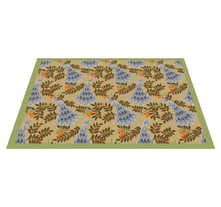 Personalisable placemats floral motif table setting - TenStickers