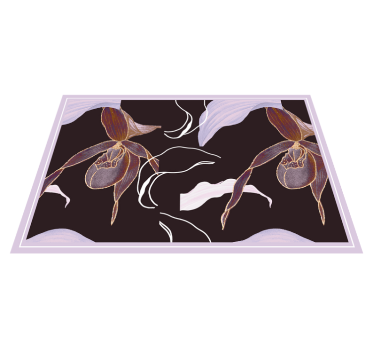 Elegant placemats orchid floral design - TenStickers