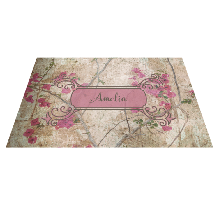 Personalisable placemats personalized botanical design - TenStickers