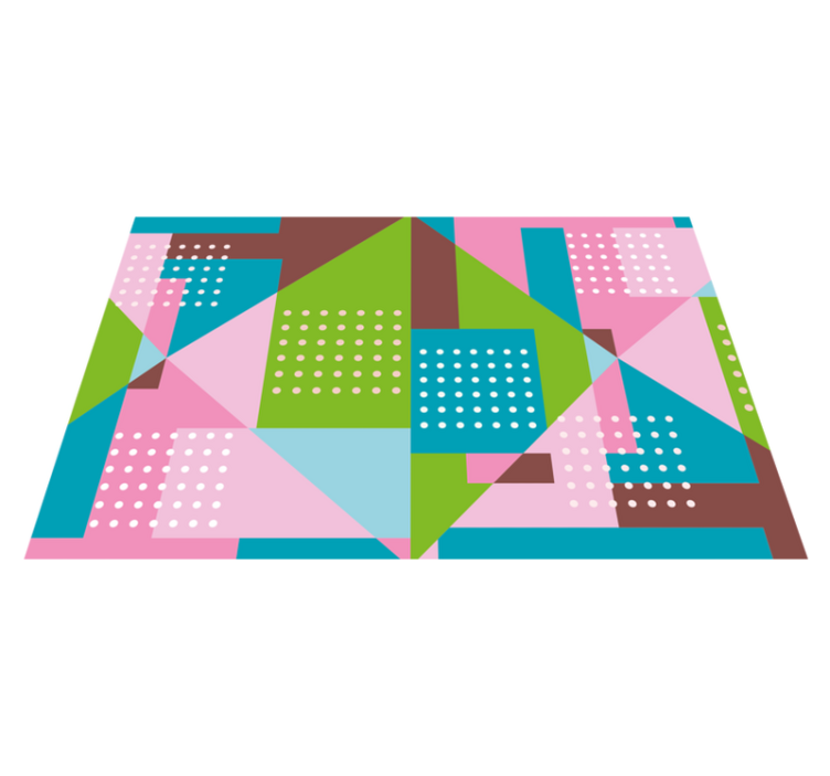Modern placemats in vibrant geometric style - TenStickers