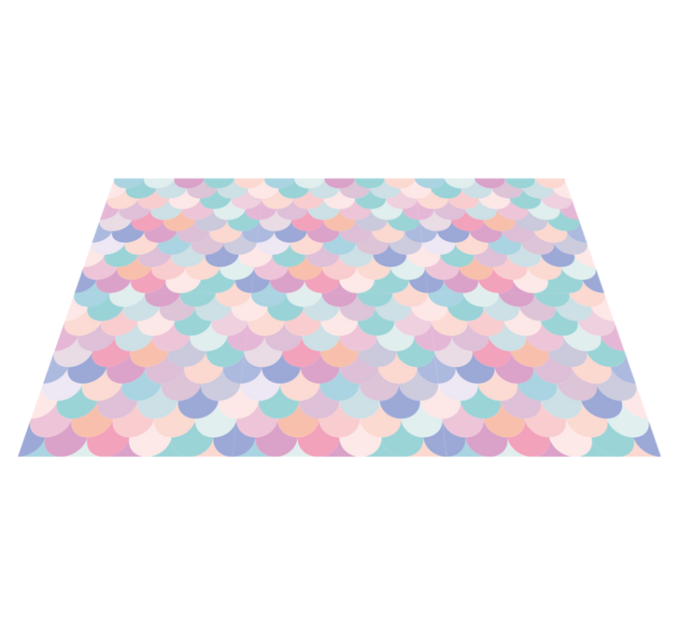 Textured placemats in pastel scalloped design - TenStickers