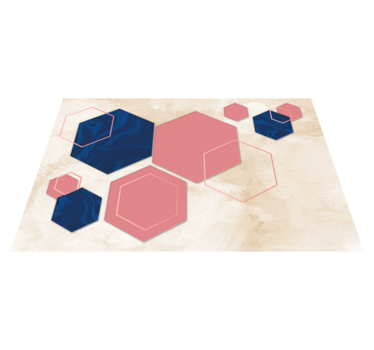 Modern placemats with hexagonal shape designs - TenStickers