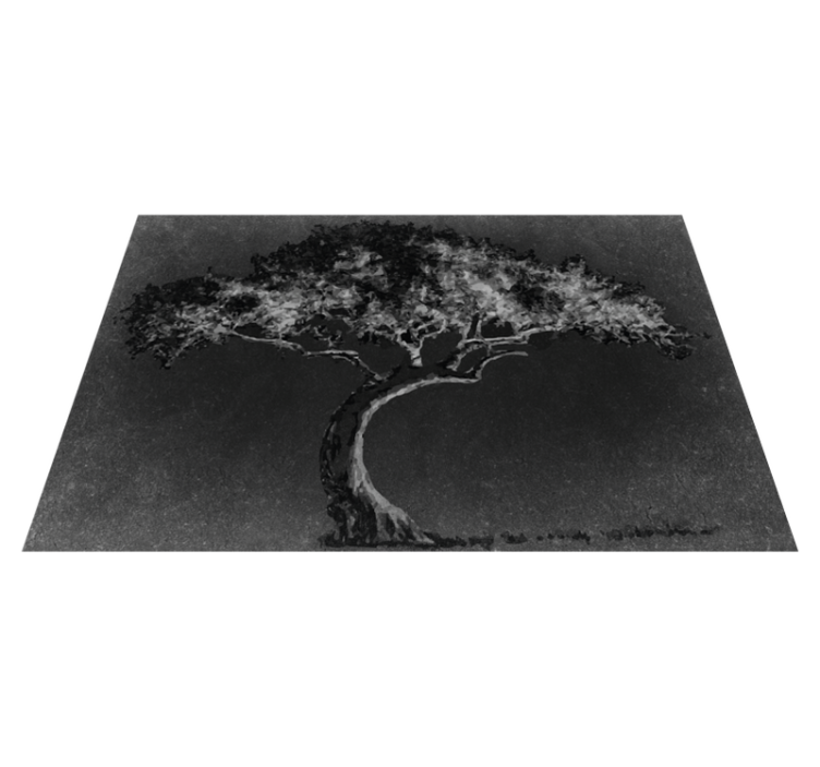 Textured placemats artistic tree silhouette - TenStickers