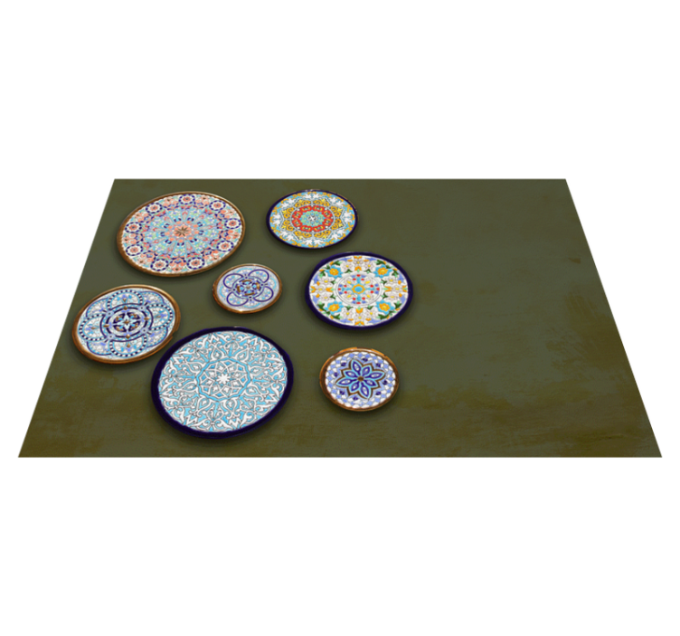 "Boho" ceramic immitation round placemats - TenStickers