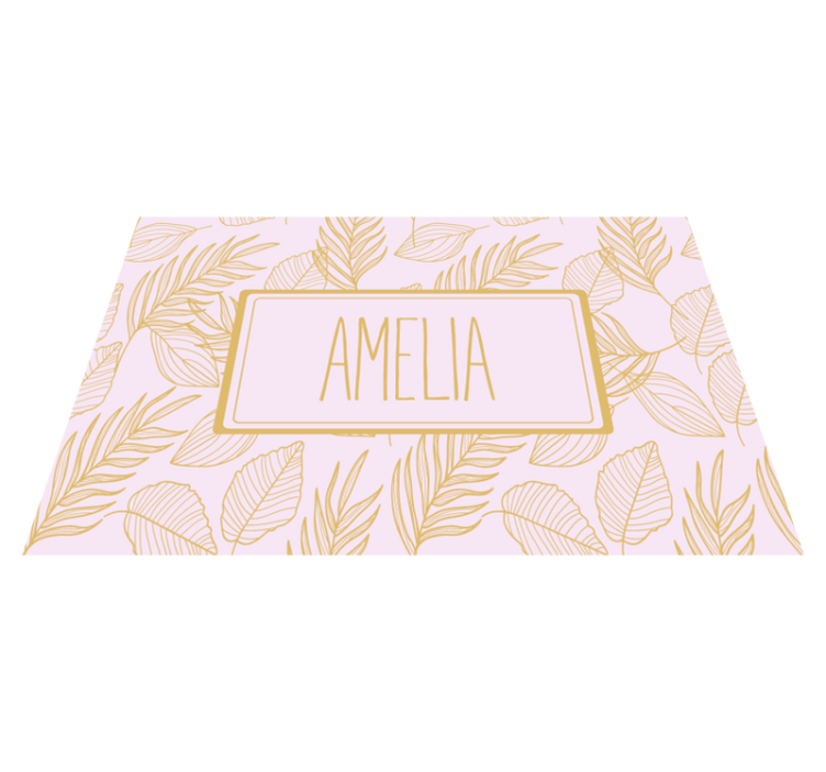 Personalisable placemats personalized leaf design - TenStickers