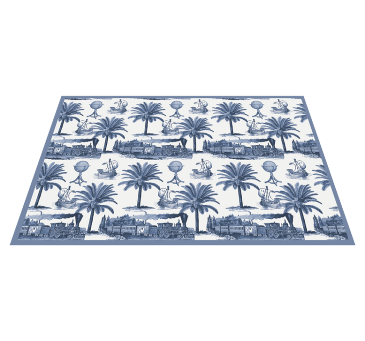 French vintage  in blue original placemats - TenStickers