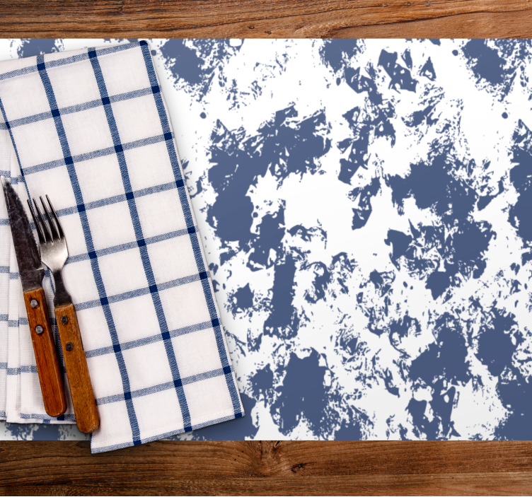 Abstract blue shapes original placemats - TenStickers