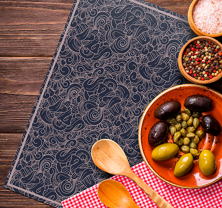 Abstract paisley prints paisley placemats - TenStickers