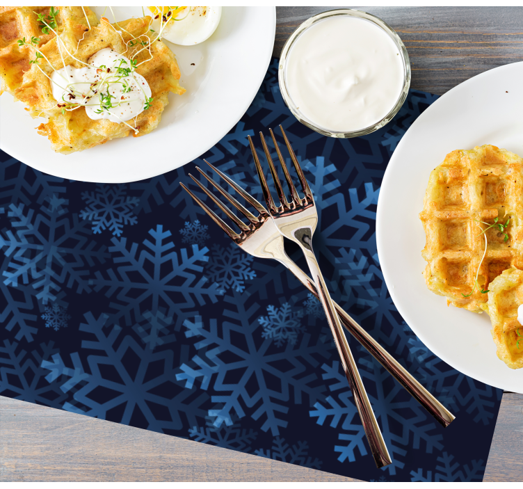 Abstract snowflakes Christmas placemats - TenStickers