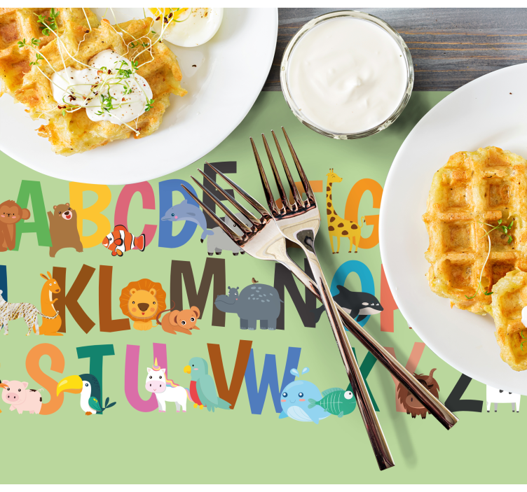 Animal Alphabet DE children placemats - TenStickers