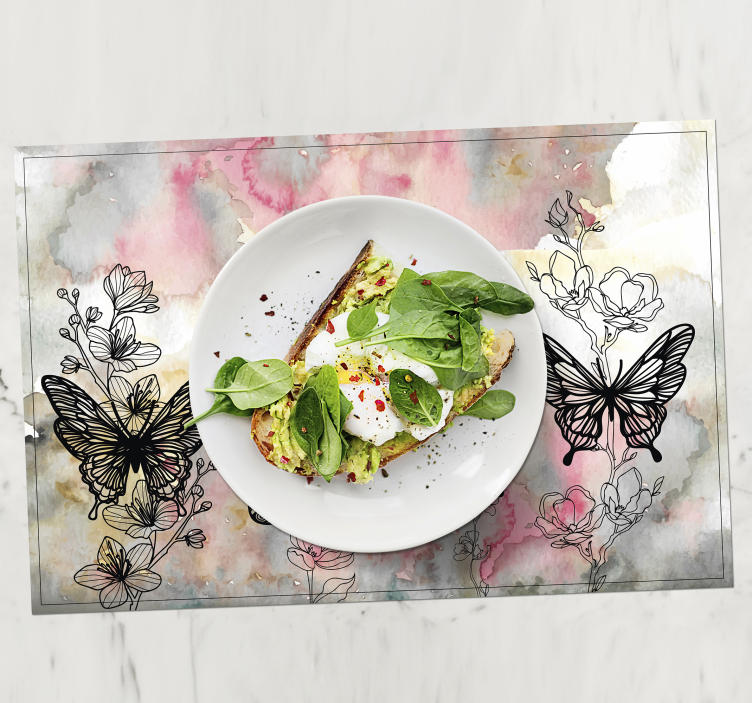 art butterfly butterfly placemats - TenStickers