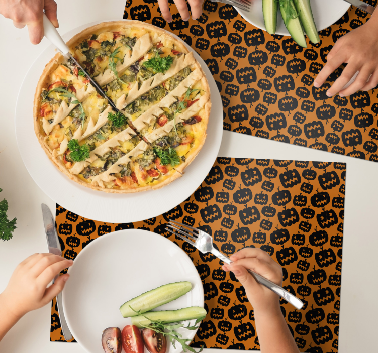 Black and orange placemat - TenStickers