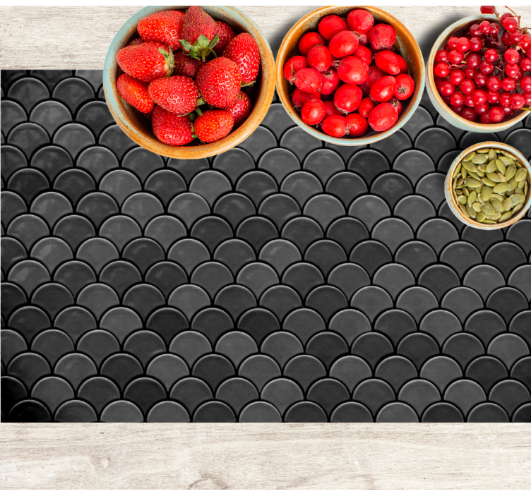 Black scales textured placemats - TenStickers