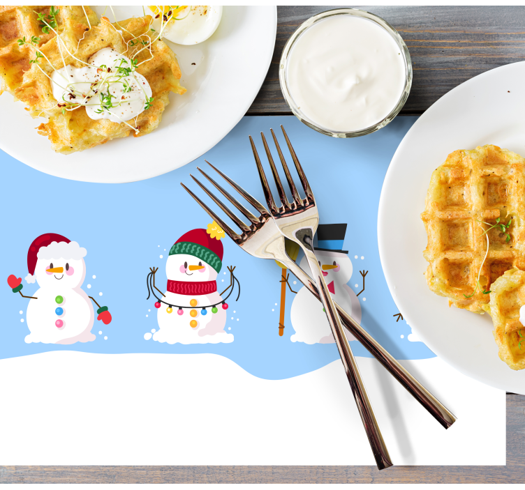 Snowman collection Christmas placemats - TenStickers