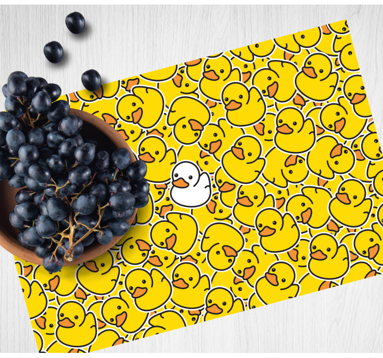 Different cute white duck modern placemats - TenStickers