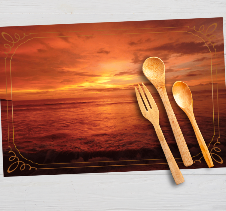 Golden hour aesthetic original placemats - TenStickers
