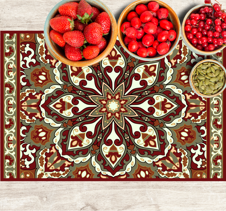 Handcrafted floral ethnic design placemats - TenStickers