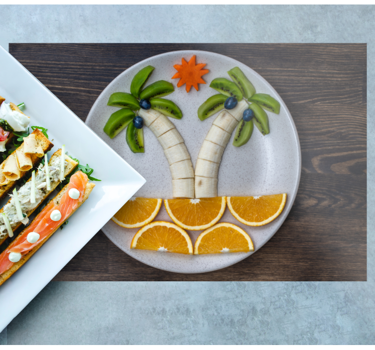 Kids tropical fruit children placemats - TenStickers