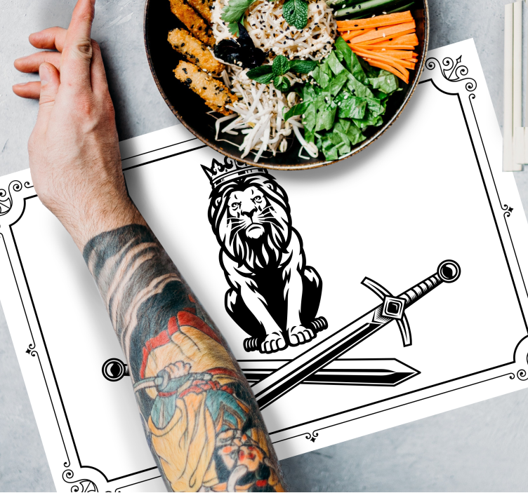 King of jungle silhouettes original placemats - TenStickers