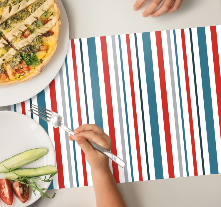 Marine retro striped design modern placemats - TenStickers