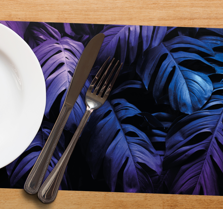 Neon exotic leaf  original placemats - TenStickers